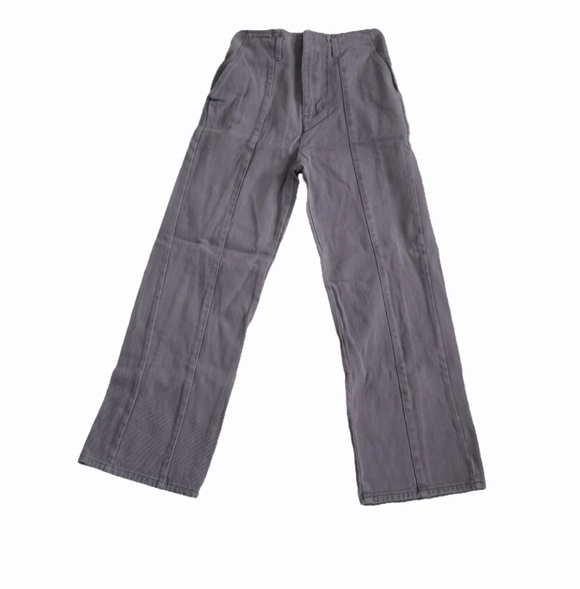 Denim - Vintage Purple-Gray High-Waisted Wide-Leg Pants